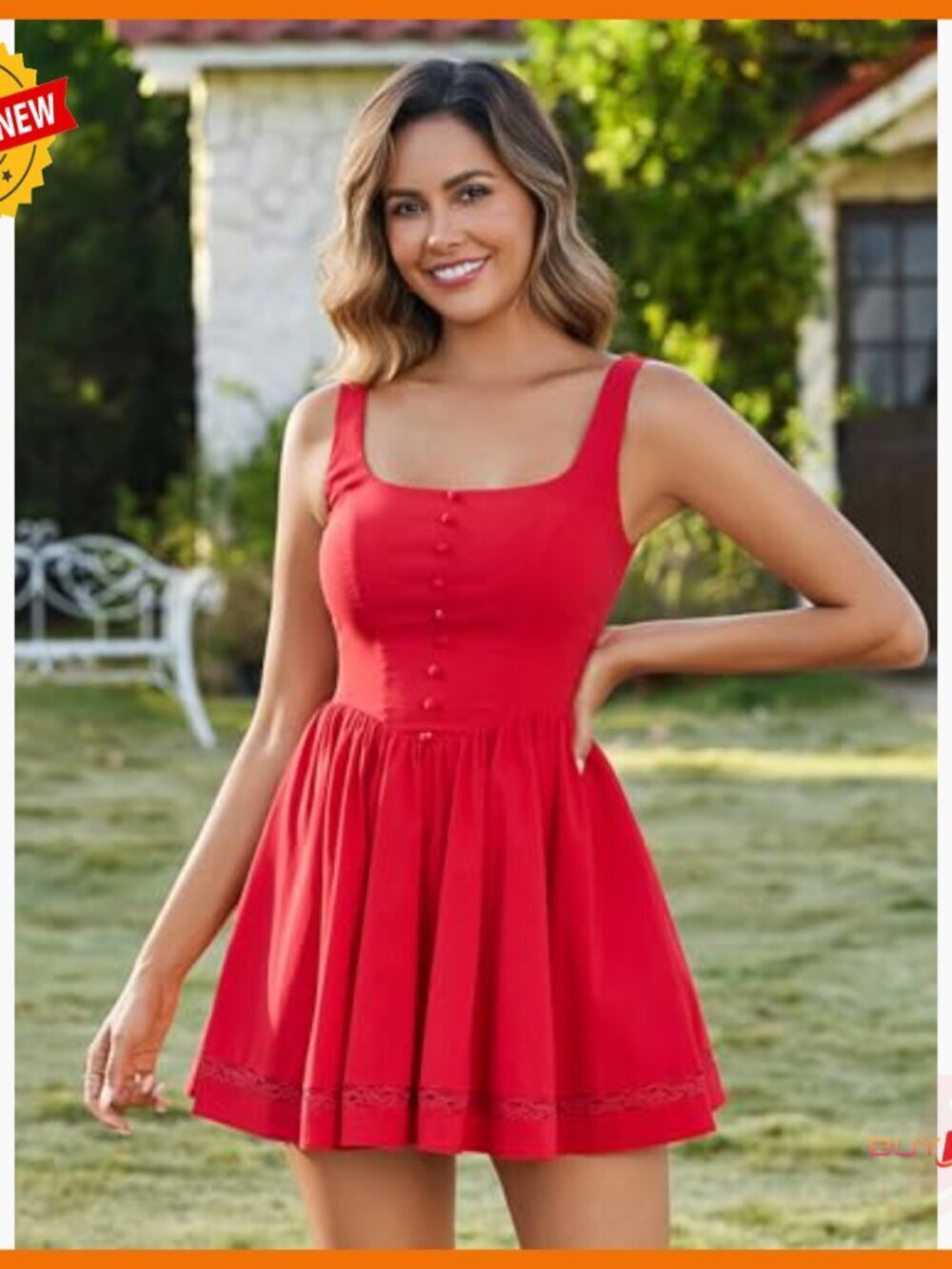 Summer Mini Sundress Corset Lace A-Line Casual Party Graduation Dress - Picture 3 of 5